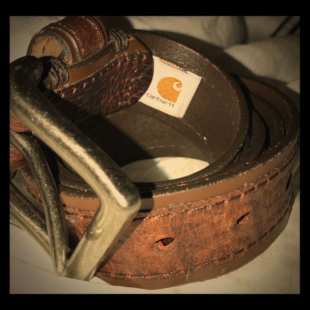 Brown leather Carhartt belt